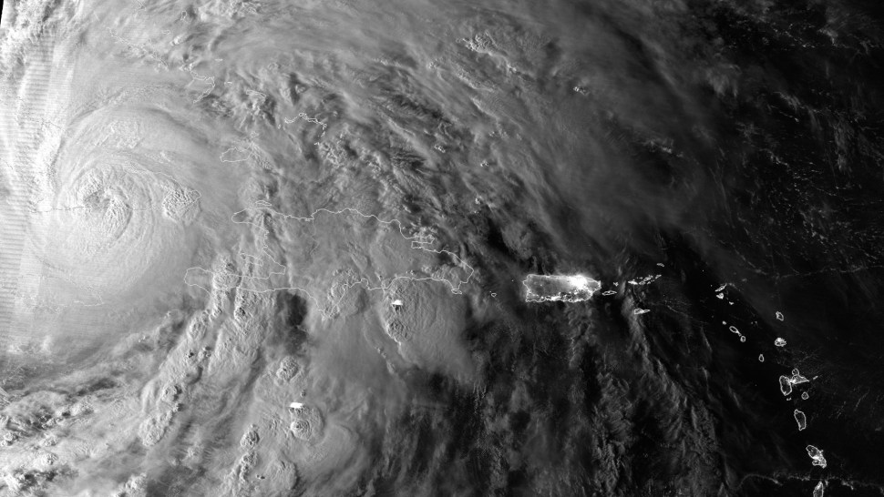 Hurricane Sandy as seen from space.