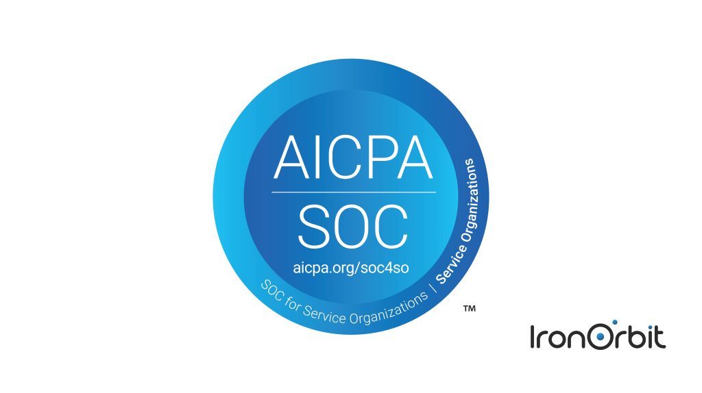 AICPA certification for Soc 2 type 2 a blue circle with white text